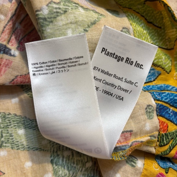 SALE! New FARM Rio Top XS Gold Yellow Floral Embroid Blouse 100% Cotton Peasant - Picture 12 of 15